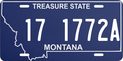 MT license plate 171772A