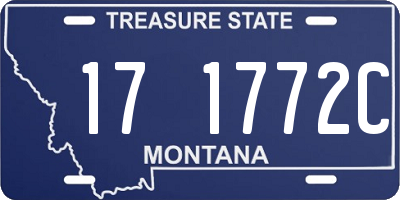 MT license plate 171772C