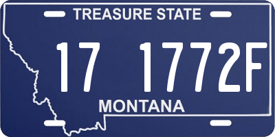 MT license plate 171772F