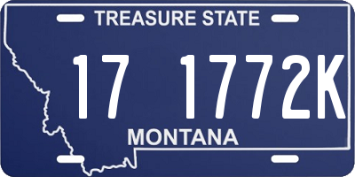 MT license plate 171772K