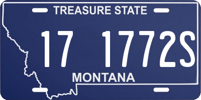 MT license plate 171772S