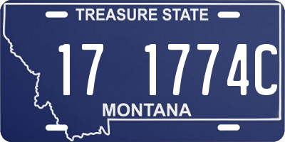 MT license plate 171774C