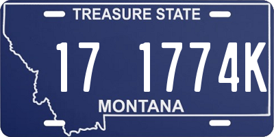 MT license plate 171774K