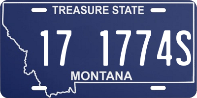 MT license plate 171774S