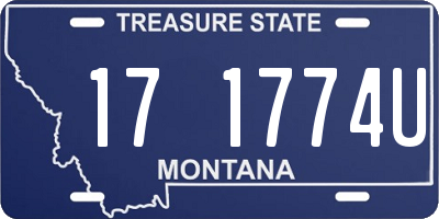 MT license plate 171774U