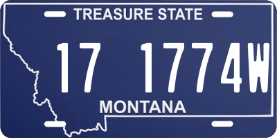 MT license plate 171774W