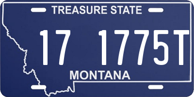 MT license plate 171775T