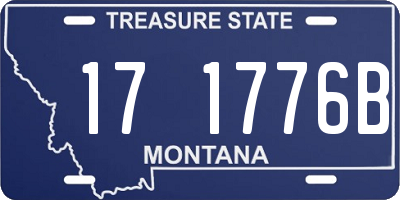 MT license plate 171776B
