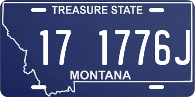 MT license plate 171776J