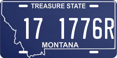 MT license plate 171776R