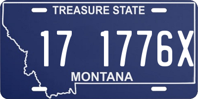MT license plate 171776X