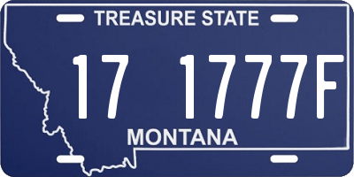 MT license plate 171777F