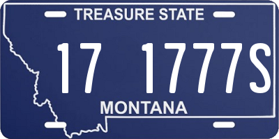 MT license plate 171777S