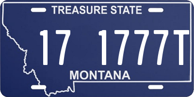 MT license plate 171777T