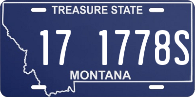 MT license plate 171778S