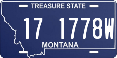 MT license plate 171778W