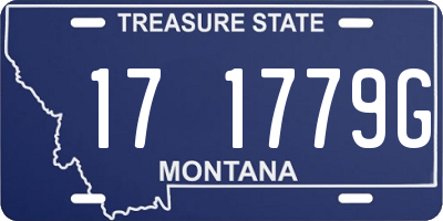 MT license plate 171779G