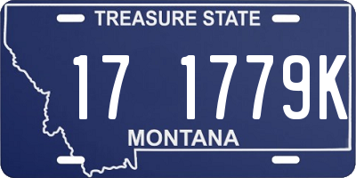 MT license plate 171779K