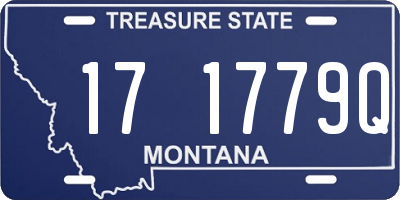 MT license plate 171779Q