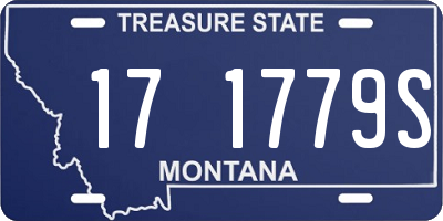 MT license plate 171779S