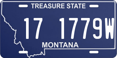 MT license plate 171779W