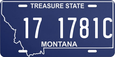 MT license plate 171781C