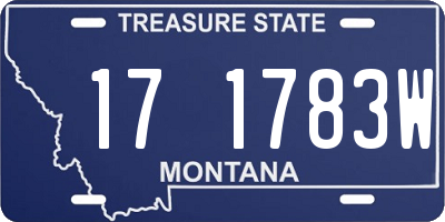 MT license plate 171783W