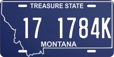 MT license plate 171784K