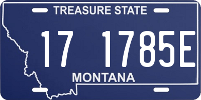MT license plate 171785E