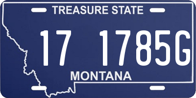 MT license plate 171785G