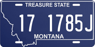 MT license plate 171785J