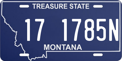 MT license plate 171785N