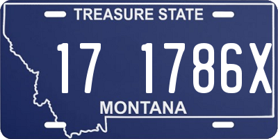 MT license plate 171786X