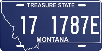 MT license plate 171787E