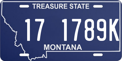 MT license plate 171789K