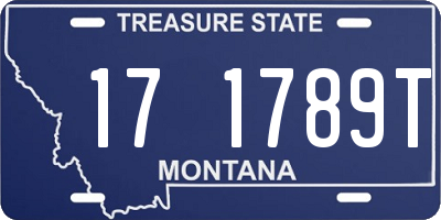 MT license plate 171789T
