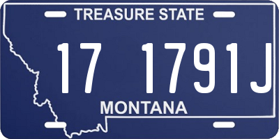 MT license plate 171791J