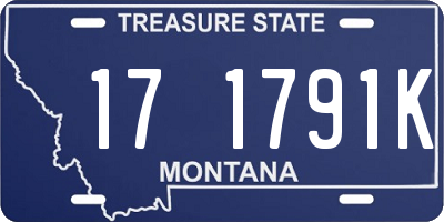 MT license plate 171791K