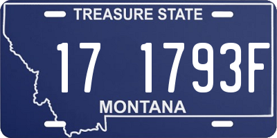 MT license plate 171793F