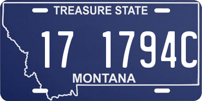 MT license plate 171794C