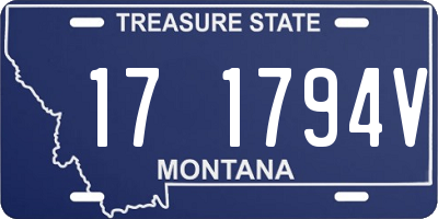 MT license plate 171794V