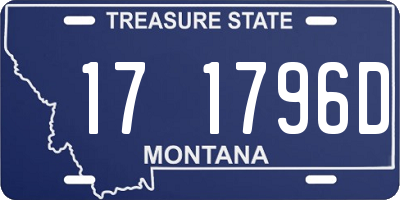 MT license plate 171796D