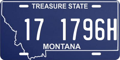 MT license plate 171796H