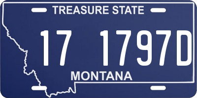 MT license plate 171797D
