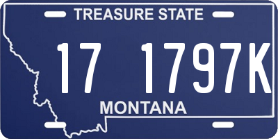 MT license plate 171797K
