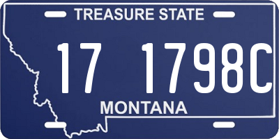 MT license plate 171798C