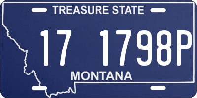 MT license plate 171798P