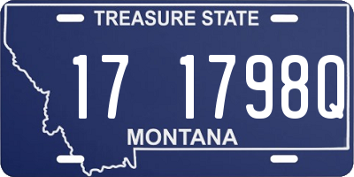 MT license plate 171798Q