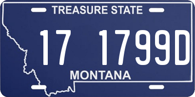 MT license plate 171799D