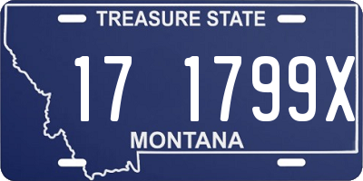 MT license plate 171799X